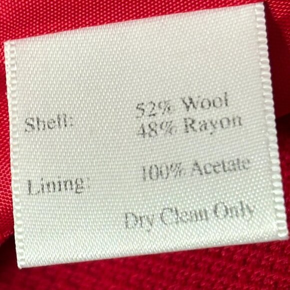 Talbots Wool Blend Red Blazer Size 10 P - Picture 8 of 9